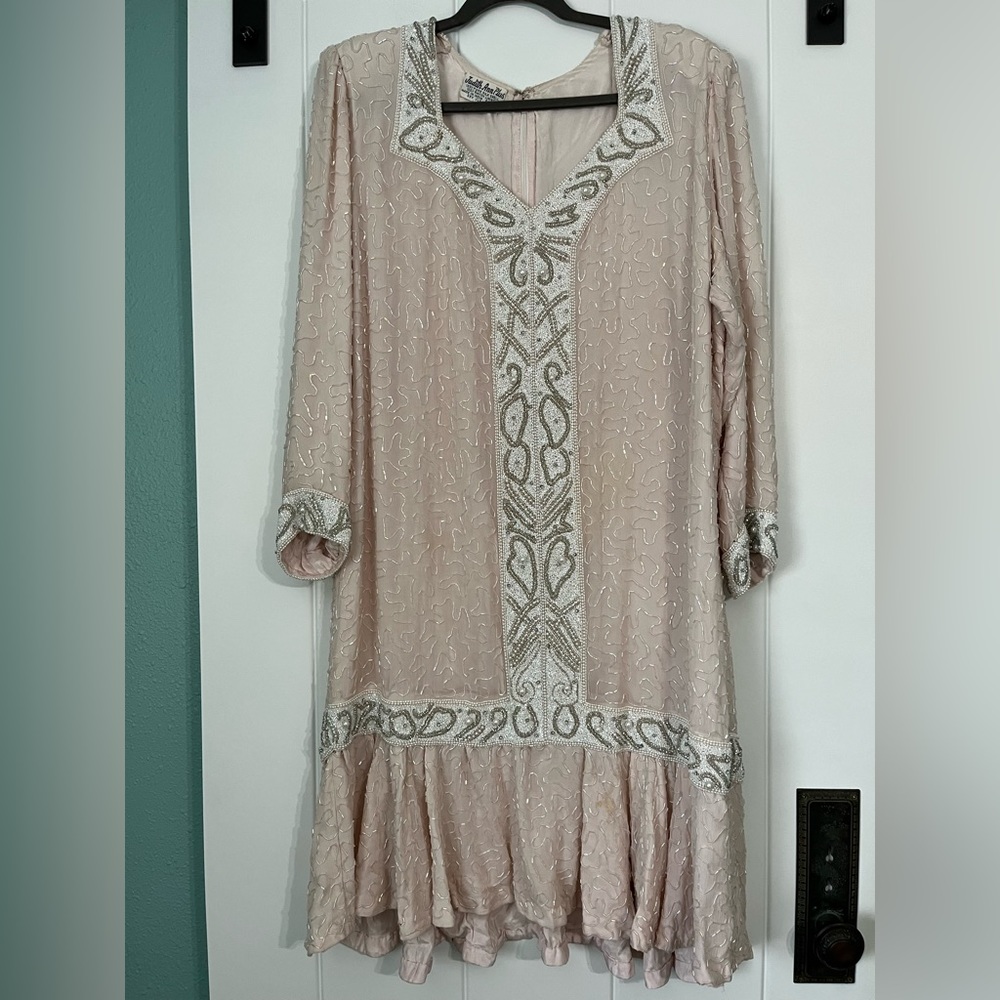 Judith Ann Plus Vintage Silk Cocktail Dresss